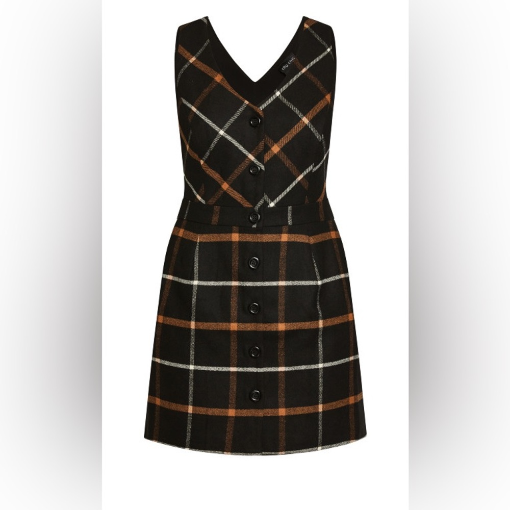 Upper East Dress - toffee check